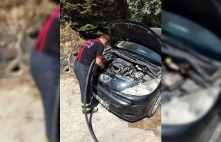 Kırklareli’nde otomobil yangını