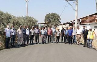 Komisyon üyeleri beton yolu inceledi