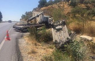 Kontrolden çıkan araç takla attı: 1 yaralı