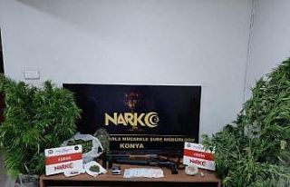 Konya’da zehir tacirlerine yönelik operasyonda...