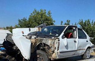 Köprü korkuluklarını yıkan araç dere yatağına...