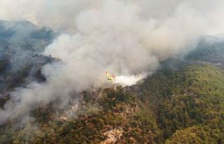 Köyceğiz yangını havadan görüntülendi