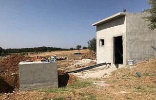 Köylerde su deposu yapım çalışmaları