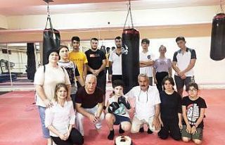 Küçük boksöre yaş günü sürprizi