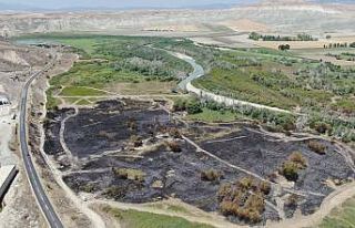 Kuş Cenneti’nde çıkan yangının tahribatı havadan...