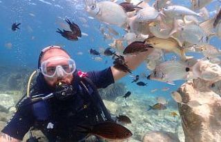 Kuşadası su altı zenginliğiyle dalış tutkunlarını...