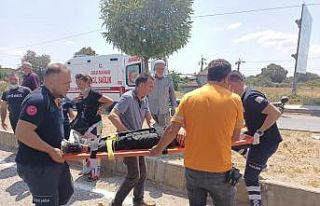 Metrelerce sürüklenen motosiklet sürücüsü ağır...