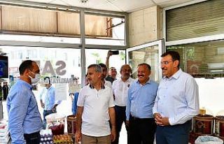 Milletvekili Tüfenkci ile Başkan Çınar, esnaflarla...