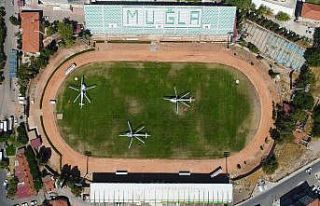 Muğla Atatürk Stadı helikopter pistine döndü