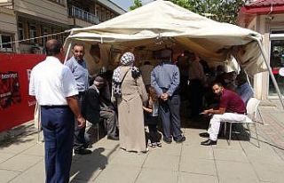 Muş’ta aşı çadırında yoğunluk