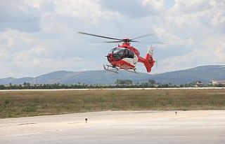 Nefes alamayan KOAH Hastasına ambulans helikopter...