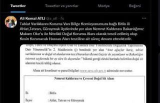 Nemrut Kalderası Nitelikli Doğal Koruma Alanı olarak...