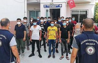 Osmaniye’de 14 kişilik minibüsten 20’si kaçak...