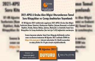 ÖSYM: “2021-KPSS A Grubu Alan Bilgisi oturumlarının...
