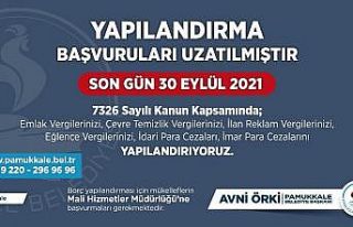 Pamukkale’de yapılandırma süresi uzatıldı