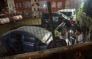 Park halindeki otomobilde yangın çıktı