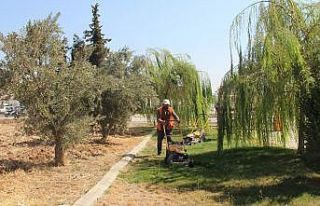 Parkların bakımları sürüyor