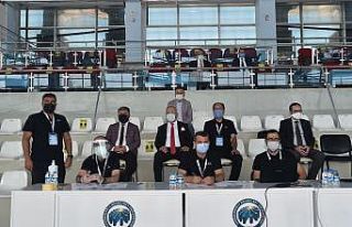 Rektör Namık Ak, özel yetenek sınavını takip...