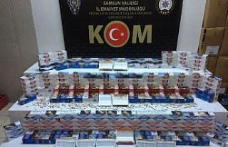 Samsun’da 46 bin 600 dal kaçak makaron ele geçirildi:...