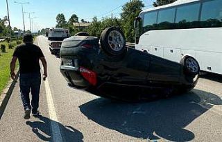 Samsun’da otomobil takla attı: 1 yaralı