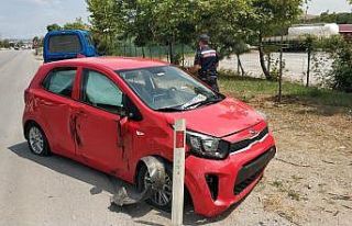 Samsun’da otomobil tırla çarpıştı: 1 yaralı