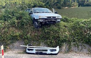 Samsun’da otomobil yoldan çıktı: 1 yaralı