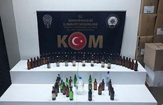 Samsun’da sahte içki ele geçirildi