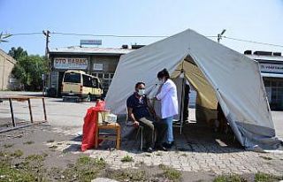 Sanayicilere aşı çadırı