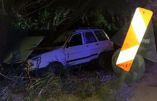 Şarampole yuvarlanan otomobilin sürücüsü yaralandı