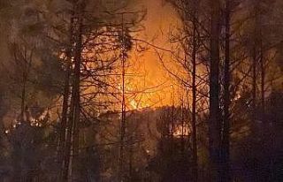 Seydikemer’de yangına gece karadan müdahale sürüyor