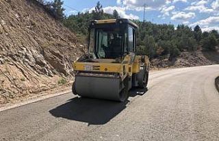 Simav’da beton yol çalışması