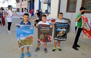 Sporcu çocuklardan çevre temizliği