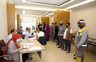 Talas personeli 2. doz aşısını yaptırdı