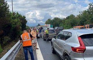 TEM’de yağmur, kazayı beraberinde getirdi