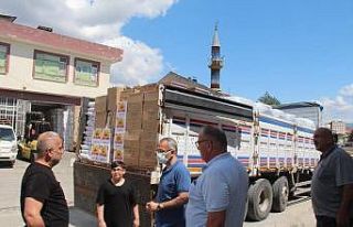 Tosya Kaymakamlığından afet bölgesine yardım