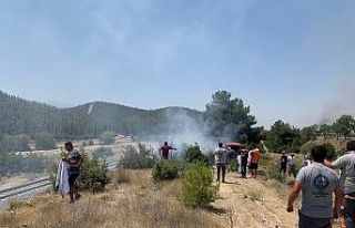 Tren yolu üzerindeki 4 noktada yangın