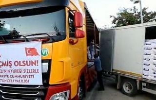 Tunceli’den sel bölgesine yardım