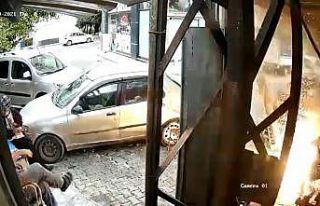 Tüpe kaynak makinesi ile yaklaşınca havaya uçtu