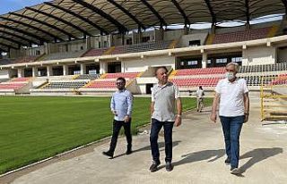 Turgutluspor’un yapımı devam eden stadını incelediler
