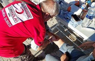 Türk Kızılayı Manisa Şubesi ilkyardım ekibi...