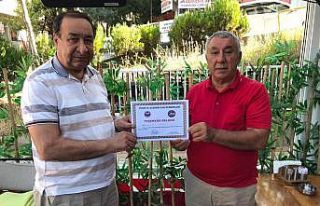 Ünsal, Orhan Nesip Kesemen’e teşekkür belgesi...