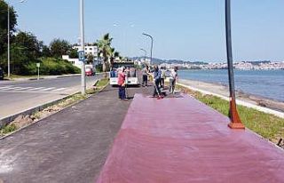 Ünye’de "Yaya ve Bisiklet Yolu Projesi"nde...