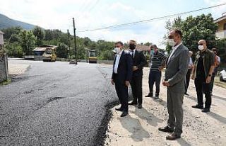 Vali Atay, yol çalışmalarını ziyaret etti