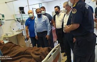 Vali Şıldak kazazedelere geçmiş olsun ziyaretinde...