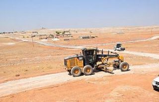 Viranşehir kırsalında stabilize yol çalışması