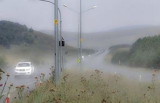 Yağmur sonrası oluşan sis ulaşımı aksattı