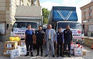 Yahşihan Belediyesinin yardım kamyonları Manavgat’a...