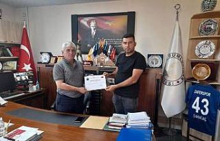 Yangında görev yapan personellere başarı belgesi
