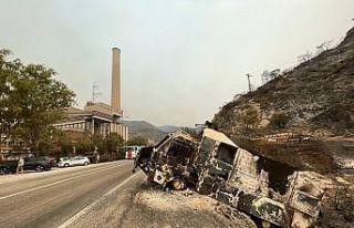 Yangından sonra Termik Santral bölgesi böyle görüntülendi