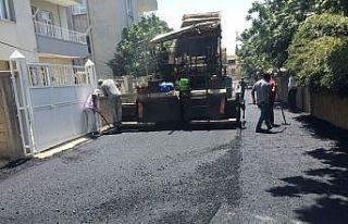 Yeşilyurt mahallesinde asfalt çalışması